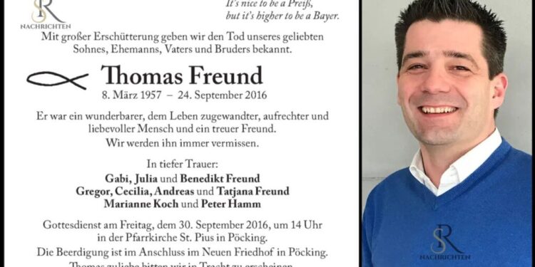 Thomas Freund Krankheit