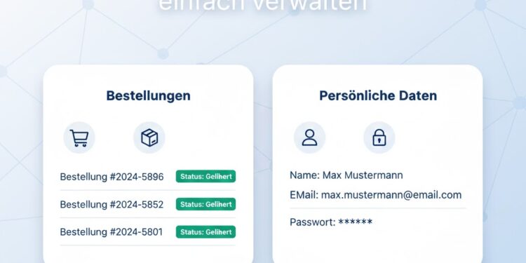 Sieh an mein kundenkonto